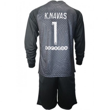 Fotballdrakt Paris Saint-Germain PSG Keylor Navas 1 Keeper Barn Bortetrøye 2020-2021 Langermet